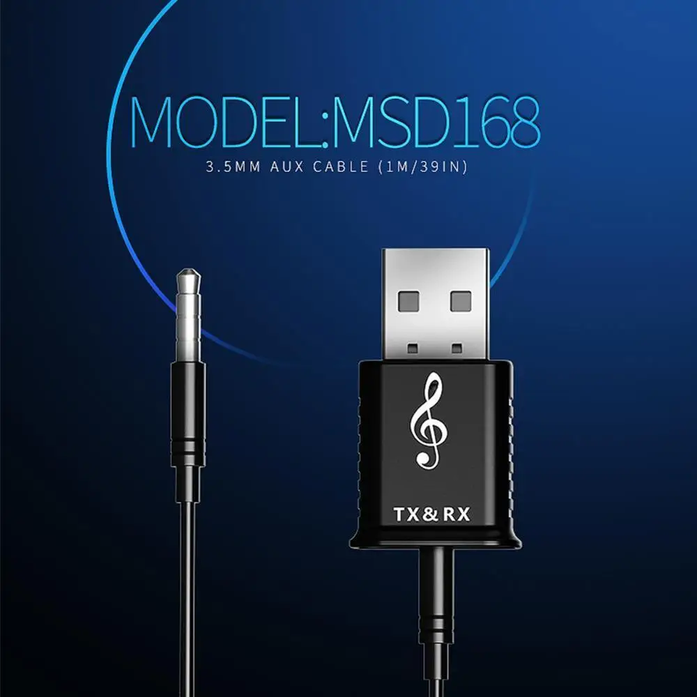 2-в-1 Bluetooth 5,0 аудио приемник передатчик Wi-Fi стерео Bluetooth AUX USB 3,5 мм Jack для ТВ планшетный ПК автомобильный комплект Беспроводной адаптер