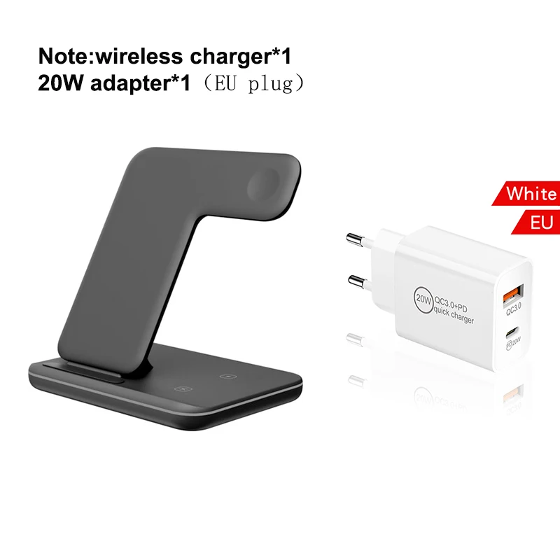 3 in 1 Wireless Charger Stand 15W Qi Fast Charging Dock Station for Apple Watch iWatch 7 AirPods Pro For iPhone 13 12 XS 8 Plus samsung wireless charger Wireless Chargers