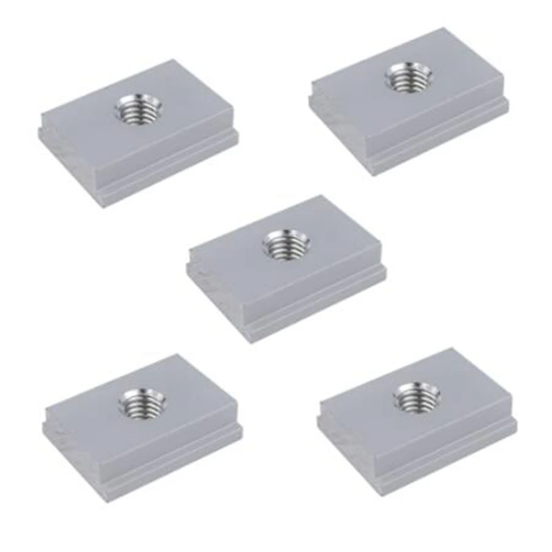 

M6 T-Track Slider Sliding Nut Aluminum Alloy T Slot Nut for Woodworking Tool Jigs Screw Slot Fastener 5Pcs