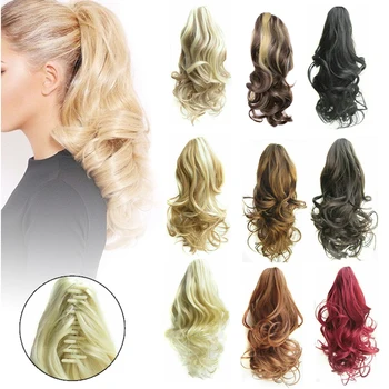 

1pc Synthetic Claw On Ponytail Hair Extension Fake Ponytail Hairpiece for Women Multi-colour Tail Hair Extension Hair
