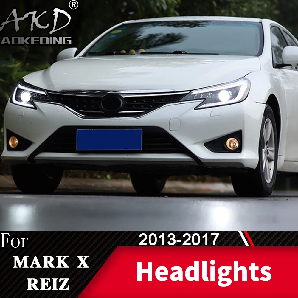Фара для автомобиля Toyota Mark X 2013-, новинка, рейз, головной светильник s, противотуманный светильник, дневной ходовой светильник, DRL H7, светодиодный Биксеноновая лампа, автомобильные аксессуары