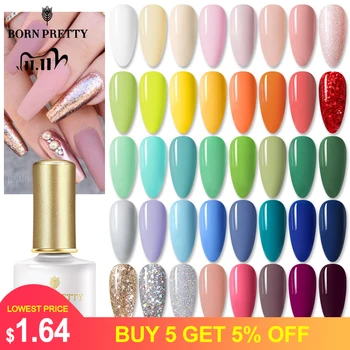 

BORN PRETTY Gel Polish 72Colors 6ml Soak Off UV Gel Nail Polish Nail Art Gel Varnish Semi Permanent Base Top Coat UV LED Gel