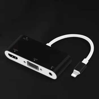 

Lightning to HDMI VGA Audio Adapter Cable Mirror Display Data Cable Plug And Play HD Converter
