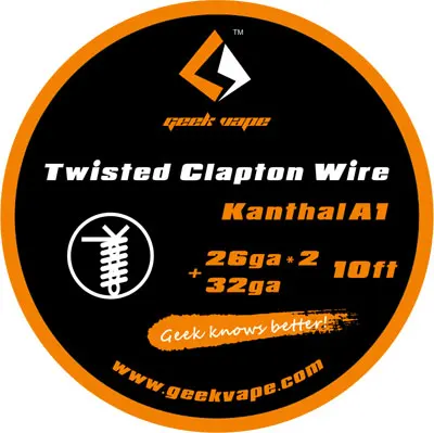 Geekvape лента провода Twist SS плавленый Clapton KA1 SS316L гусеничный нагревательный провод для падения Ремонтопригодный RDA RTA танк