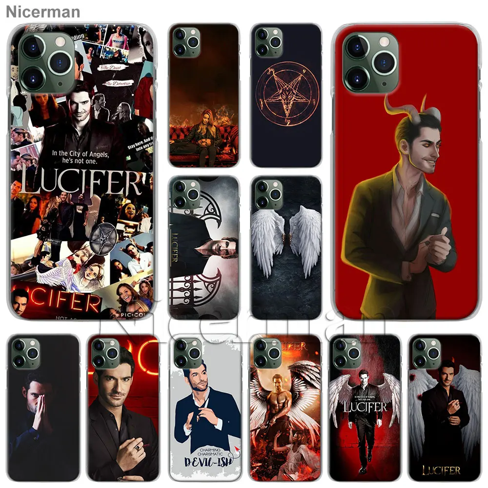 ТВ серия Lucifer телефон оболочка чехол для Apple iPhone X XR XS 11 Pro Max 7 8 6 6s Plus 5 5S жесткий чехол