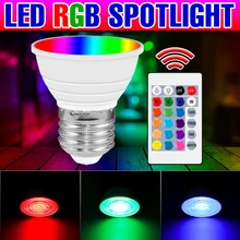 

LED RGB Lamp GU10 Spot Light E27 Light Bulb 220V LED Smart Light 15W Ampoule E14 Color Lamp MR16 Round Bulb Home Decor Lighting