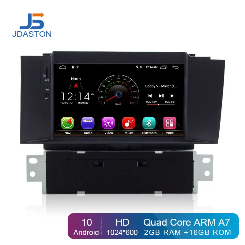 JDASTON Android 10 автомобильный dvd-плеер для Citroen C4 C4L DS4 мультимедийный видео плеер wifi gps навигация 1 Din автомагнитола стерео RDS