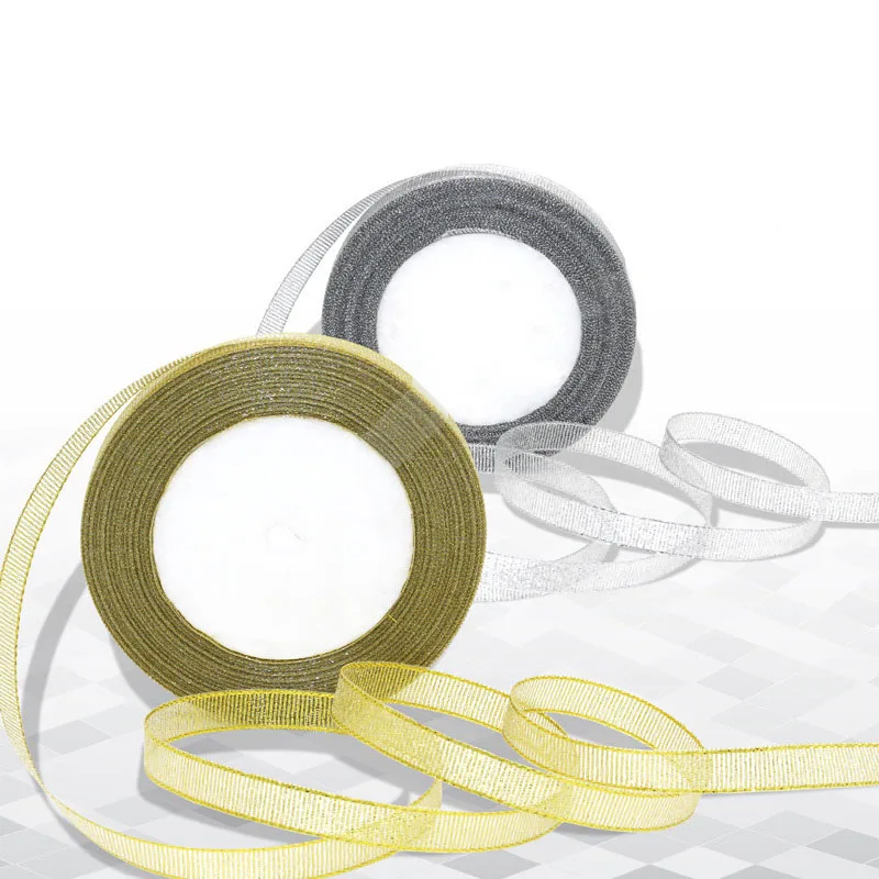

MissYe Store gold silver polyester riboon for DIY handmade baking tape