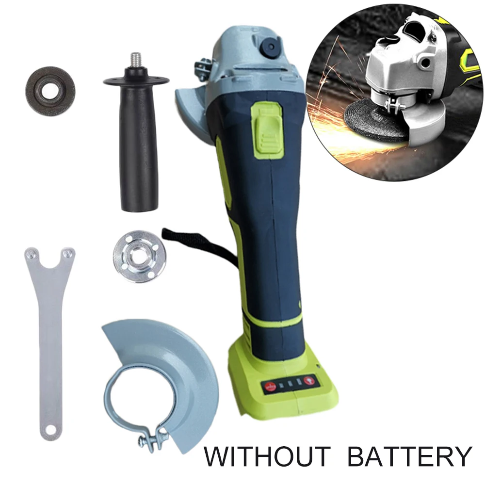 New 18V Portable Electric Rechargeable Angle Grinder Cordless Power Tool Durable