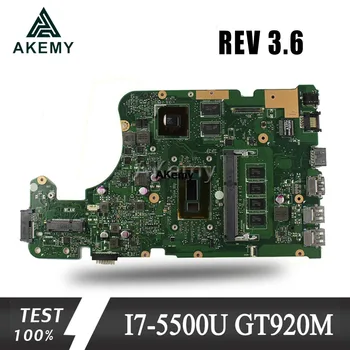 شراءAkemy X555LD اللوحة لابتوب For Asus X555LD X555LDB X555LA X555LB X555L X555 اختبار الأصلي Mianboard 4G-RAM I7-5500U GT920M