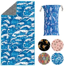 Beach Towel High-quality Bath Towel Quick-drying Absorbent Travel Towel Double-sided Velvet Fitness Towel Outdoor Sports Towel