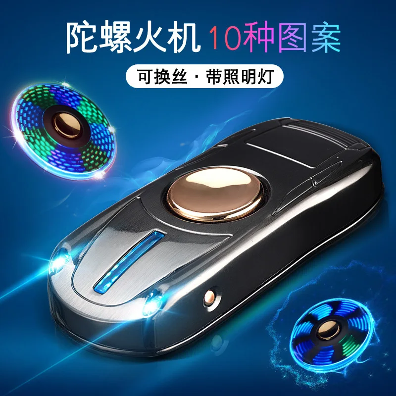 Креативный автомобильный Спиннер USB зарядка Зажигалка персональный металлический мужской подарок Электронная usb-зажигалка для сигарет Крутые гаджеты