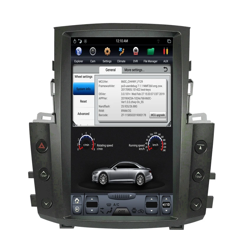 Discount NAVITOPIA 12.1inch Vertical Screen Tesla Android 7.1 Car GPS Navigation for Lexus LX570 Car DVD Multimedia Player 5