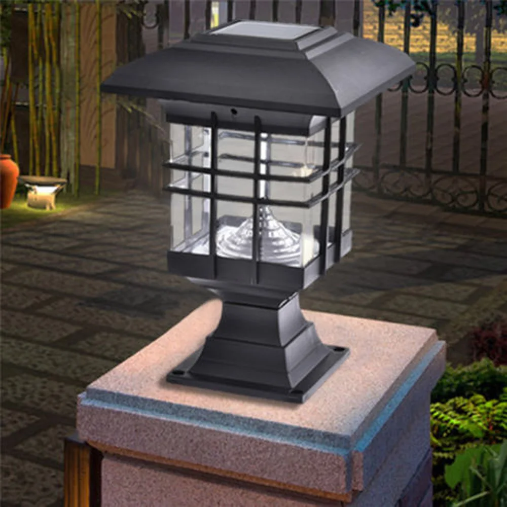 

Landscape LED Light Wall Lamp Garden Path Yard Pillar Lamp Lighting Solar Powered Waterproof Stylish