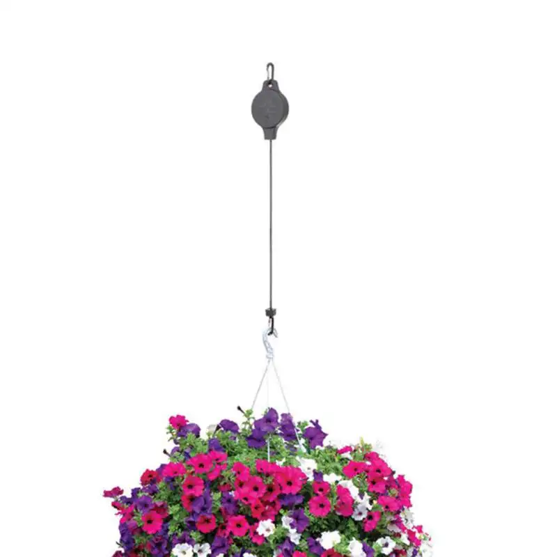 

Flower Pot Hanging Hooks Home Basket Organizer Retractable Pulley Hanger Garden Plant Pots hook Greenhouse Supplies