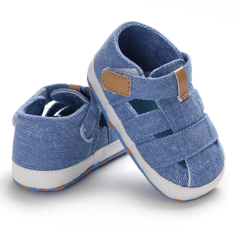 Для новорожденных мальчиков; модная летняя мягкая детская обувь; нескользящие сандалии для первых шагов