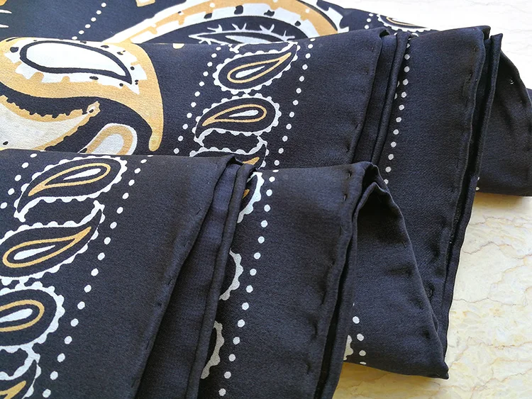 Pure Silk Satin Square Big Scarf Shawl Wrap Kerchief 43.3"x43.3" WJ055