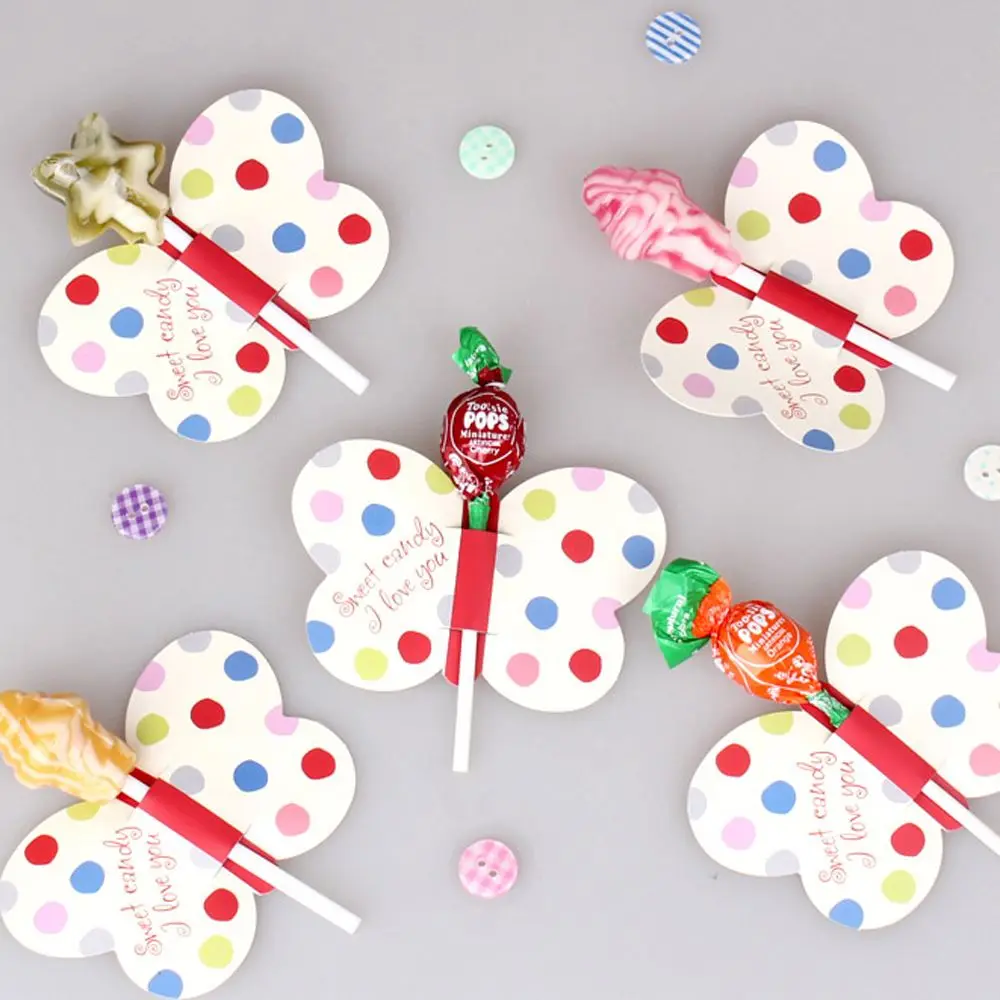 50 шт. милые конфеты Декор пчелы божья коровка бабочка бумажные карты ...