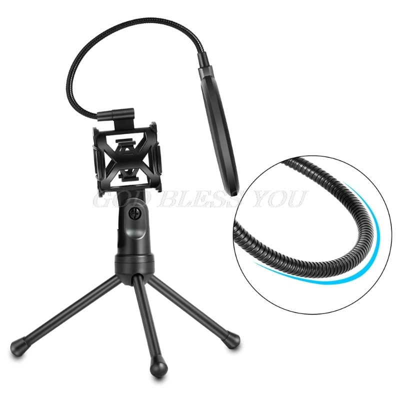 Microphone Filter Holder Stick Desktop Tripod Stand Anti-Spray Net Kit PS-2 ABS+ Metal