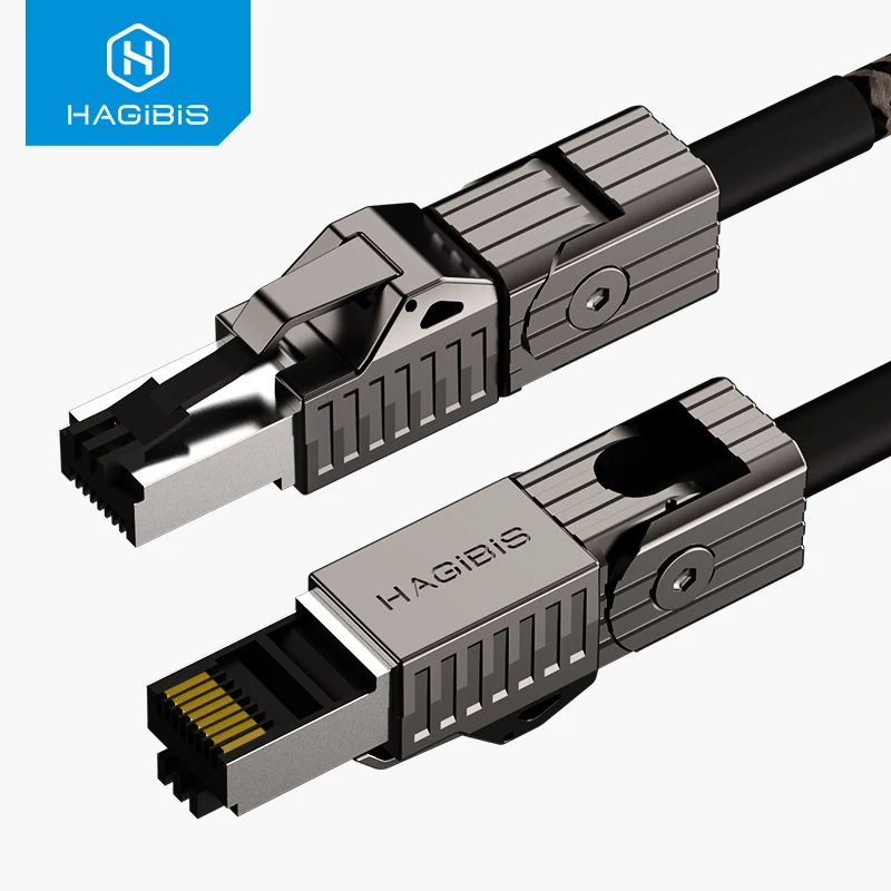 Hagibis Cat8 Ethernet Cable Super Speed RJ45 Network Cable 40Gbps Patch Cord S/FTP Cat 8 lan with Alloy Connector for Router PC Hagibis Cat8 Ethernet Cable Super Speed RJ45 Network Cable 40Gbps Patch Cord S/FTP Cat 8 lan with Alloy Connector for Router PC