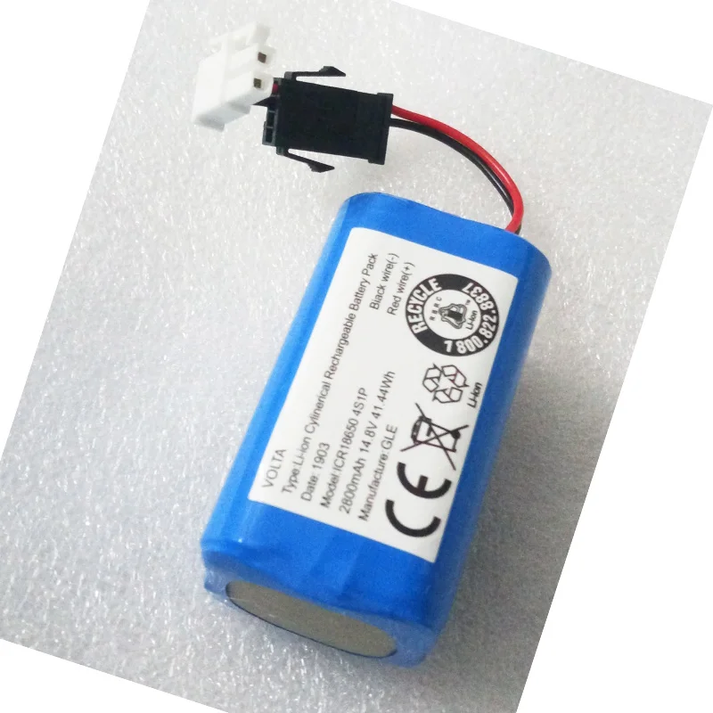 14,8 V 2800mah литий-ионный аккумулятор Для Ecovacs пылесос CEN540 CEN546 CEN550 CR130 CEN663 V780 2.8Ah - Цвет: The white plug