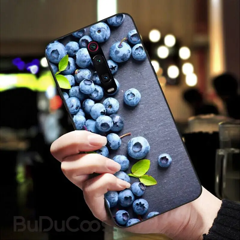 CUCI Blueberry fruit Bling Cute Phone Case For Redmi 6 4X 7 7A 8 GO K20 Note 4 4X 5 5A 6 6 Pro 7 8 8pro