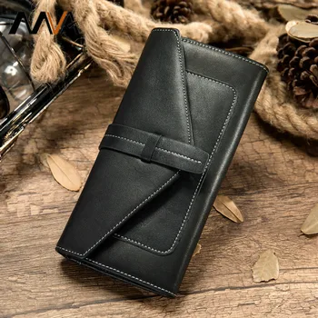 

Flip Women Wallets Long Clutch Bags Top Layer Leather Envelope Bag Wallet Sac A Main Card Holder Wallet Genuine Leather Purse