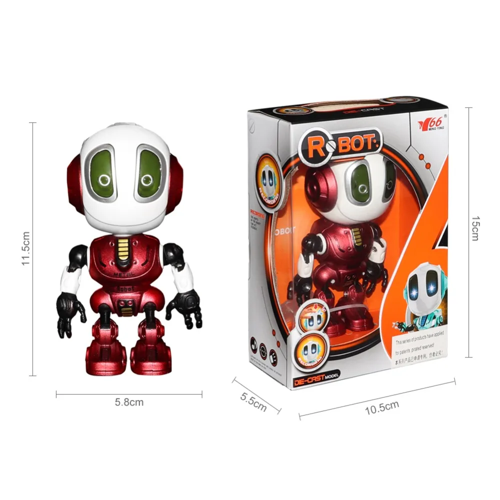Smart Touch Sensing Talking Robot Toy Head Touch-Sensitive LED Lights Alloy Robot Toys For Kids Gift Red Green Blue Boy Toys 2
