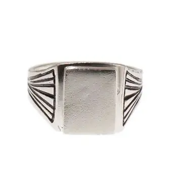 

Silver stamp Knight with arms engraved strands Black