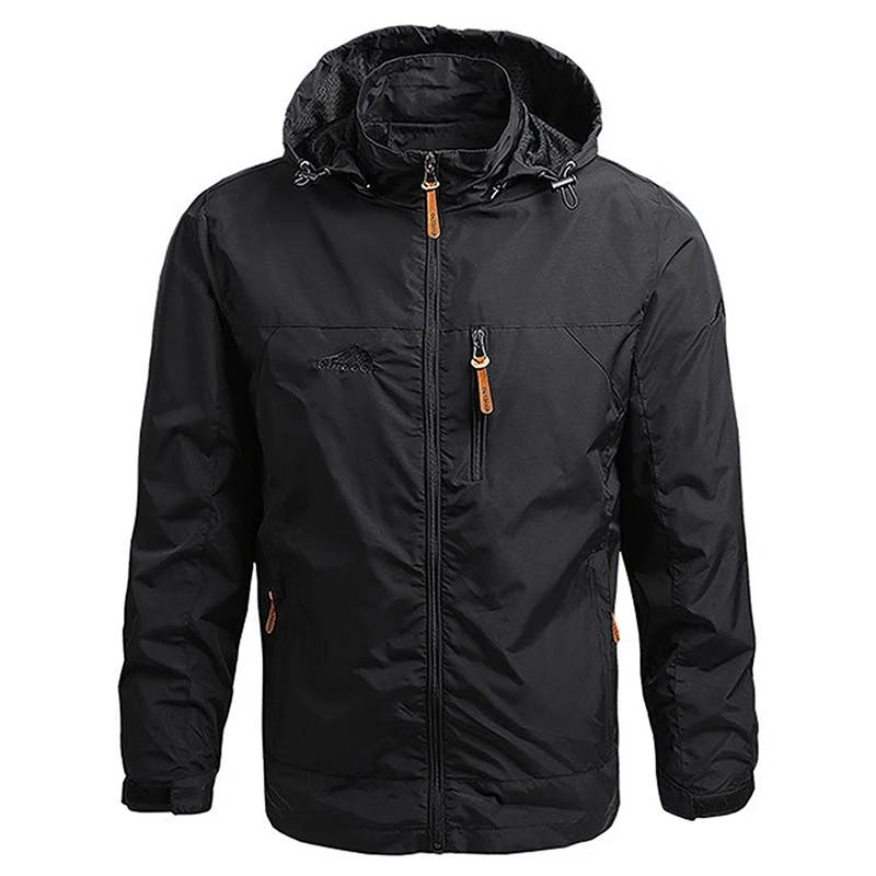 New Men's Waterproof Jacket Hooded Overcoat Men's Outdoor Rock Climbing Windbreaker Windproof Autumn Winter Jacket shell jacket Jackets