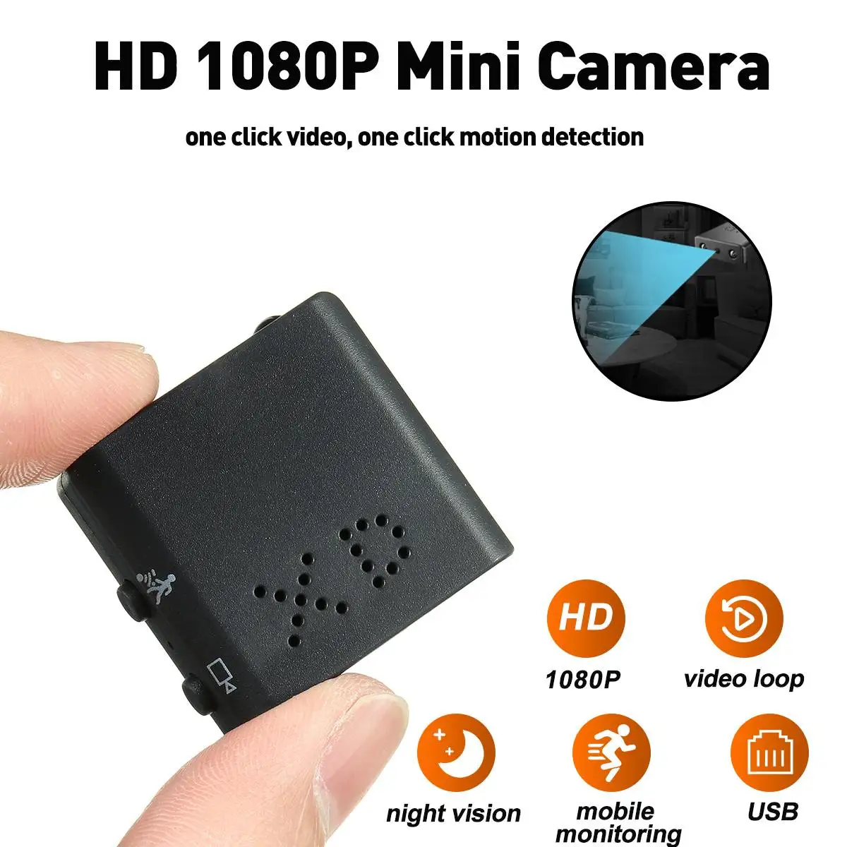 HD 1080P Мини камера DVR видеокамера инфракрасное ночное видение микро маленькая