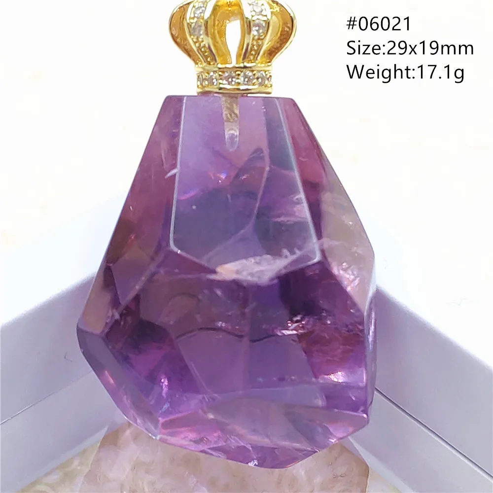 

Natural Purple Amethyst Quartz Faceted Pendant Brazil Women Men Healing Amethyst Necklace Stone Reiki AAAAAA