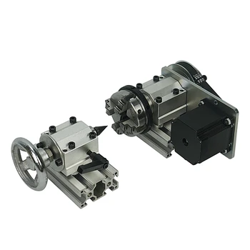 

Center height 51mm Rotary axis A axis with chuck for diy cnc router wood milling engraver machine