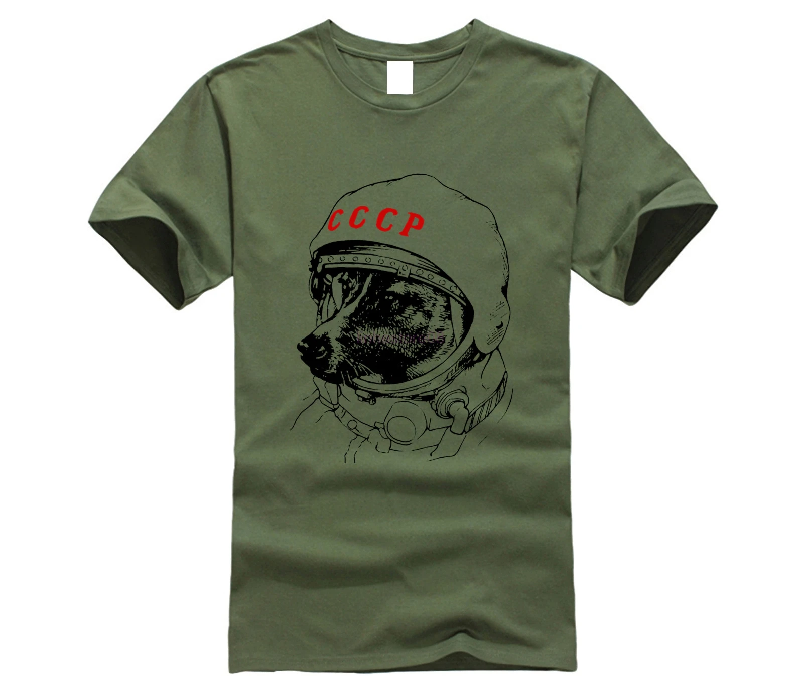 CCCP Rusia Laika Space Traveler Urss Comunismo Astronauta мужские футболки с короткими рукавами и круглым
