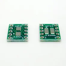 10 pces sot23 msop10 sop-10 umax para dip10 placa de transferência pcb dip pino placa passo adaptador