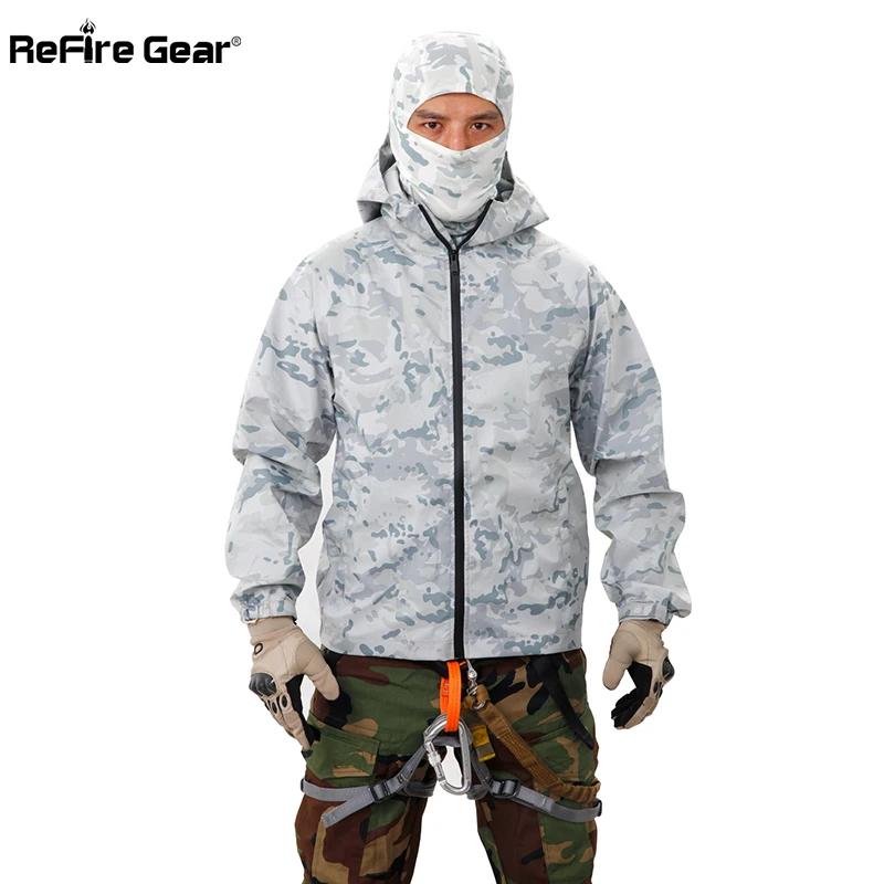 Refire Gear Hard Shell Military Tactical Rain Camouflage Jacket