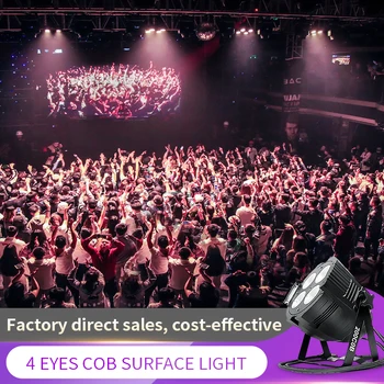

4 eye 200w cob light Warm+Cold White COB Wash Effect Stage Lighting DMX512 LED COB Par Surface Lights Spotlight LED Optional Con