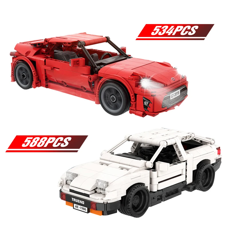 2020 Новый Лего Technic Creator City MOC Car Initial D Toyota AE86 Мультяшные строительные блоки кирпичи