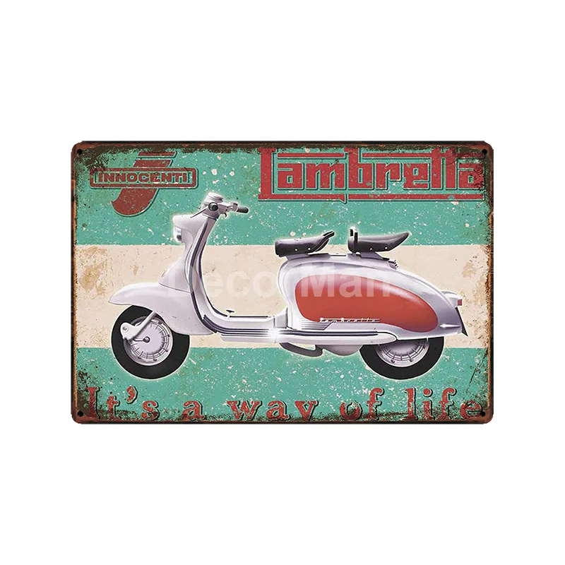 [DecorMan] мотоциклы Garage BSA сексуальная леди вывеска на стену на заказ плакат Route 66 Металлические Картины Бар Декор LT-1799