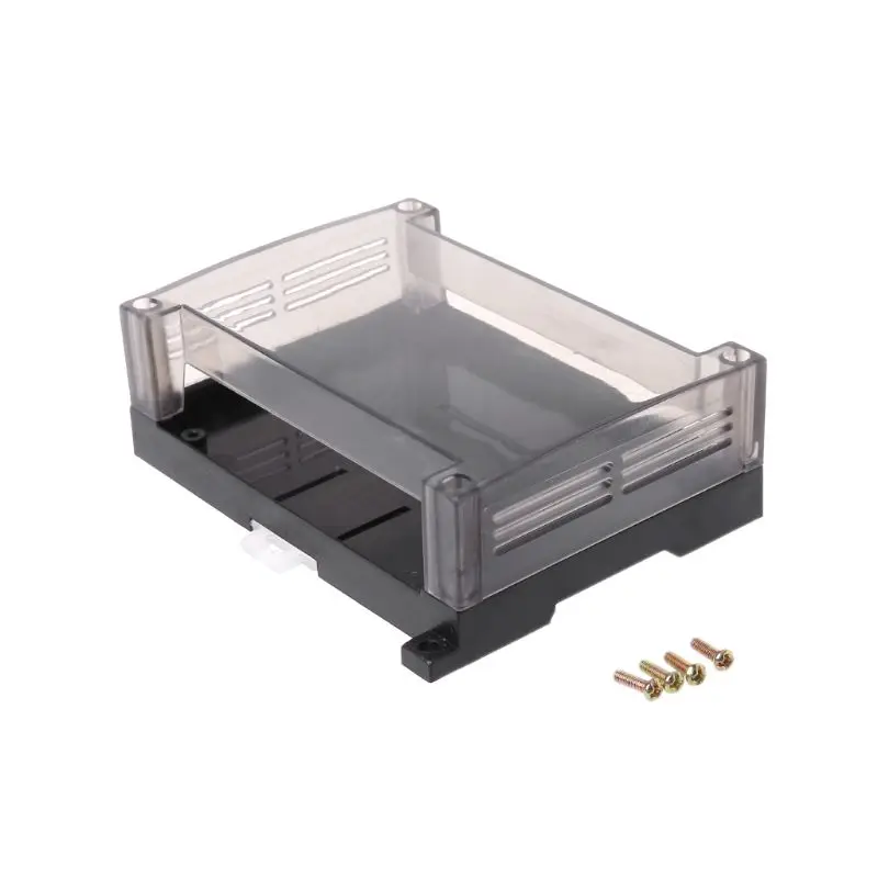 

Transparent Plastic PLC Industrial Control Box Panel PLC Enclousure Case DIY PCB Shell G8TB