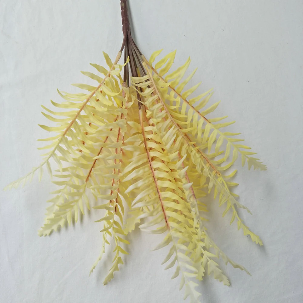 48CM Artificial Simulation Pteris Phoenix Leaf 13 Forks Plant Flower Bouquet Fake Wedding Home Flower Wall Party Decoration