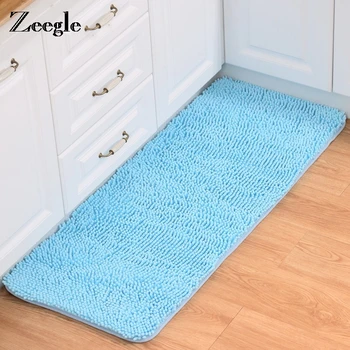 

Zeegle Chenille Solid Mats For The Hallway Absorbent Kitchen Rugs Bathroom Carpets Anti-slip Floor Mats Bedroom Carpets Doormats