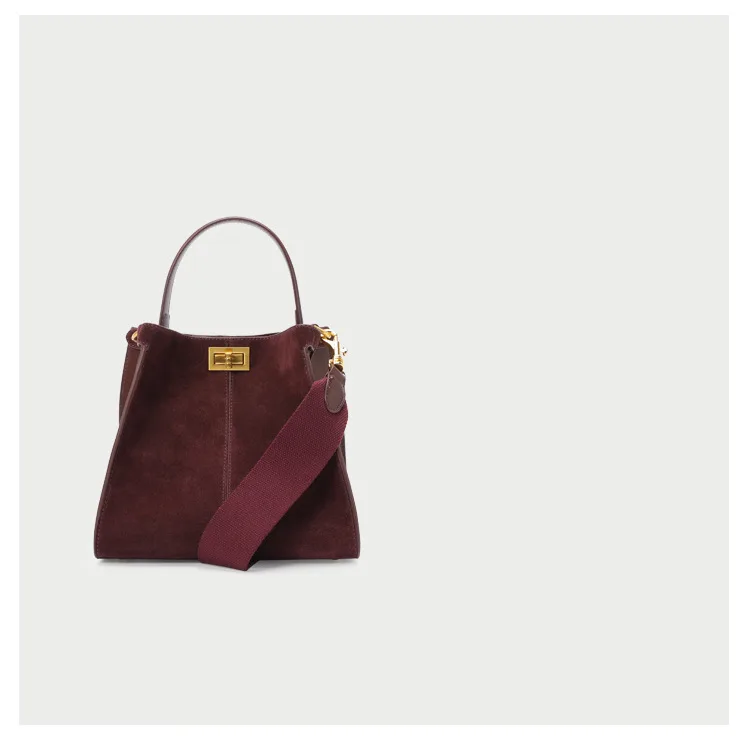 Осенняя и зимняя новая замшевая женская сумка на плечо из натуральной кожи, женская сумка с подмышками, роскошная винтажная дизайнерская женская сумка через плечо