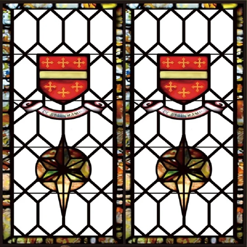 Custom Size Stained Glass Stickers Static Cling Water-Proof Recyclable Home-Decor PVC Heat Insolation Mixed-Color 55cmx100cm