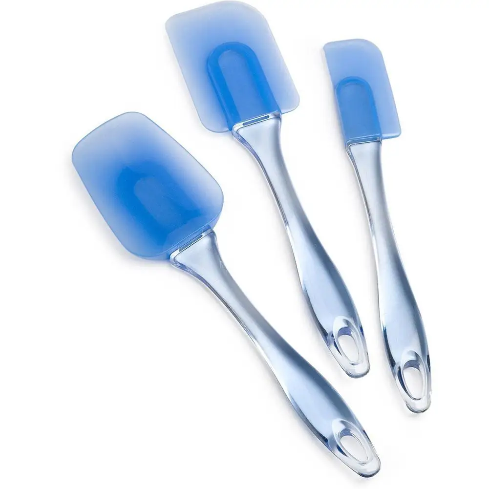blue 3pcs 1 set IdealHouse 3 шт./компл. прозрачный синий термостойкие силиконовые шпатели для выпекания Хлебобулочных Изделий Инструмент - Цвет: blue 3pcs 1 set