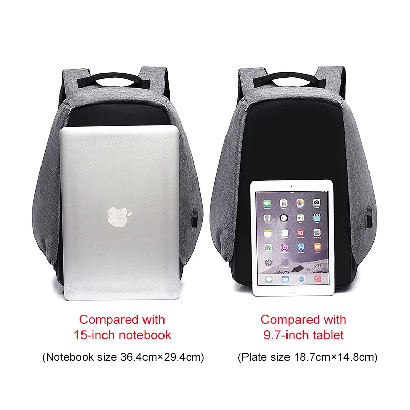 Anti-theft Backpack Bag 15.6 Inch Laptop Men Backpack Waterproof Business USB Charger Rucksack Travel Backbag School Backpack