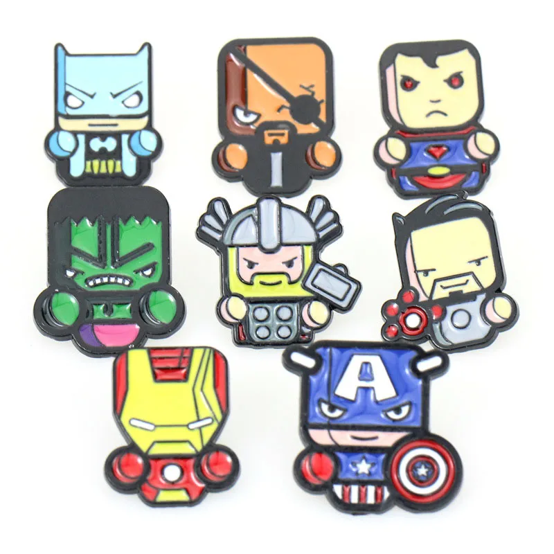 

Marvel Avengers Brooch and Enamel Pin Movie Endgame Iron Man Captain America Spiderman Brooches For Women Men Gift