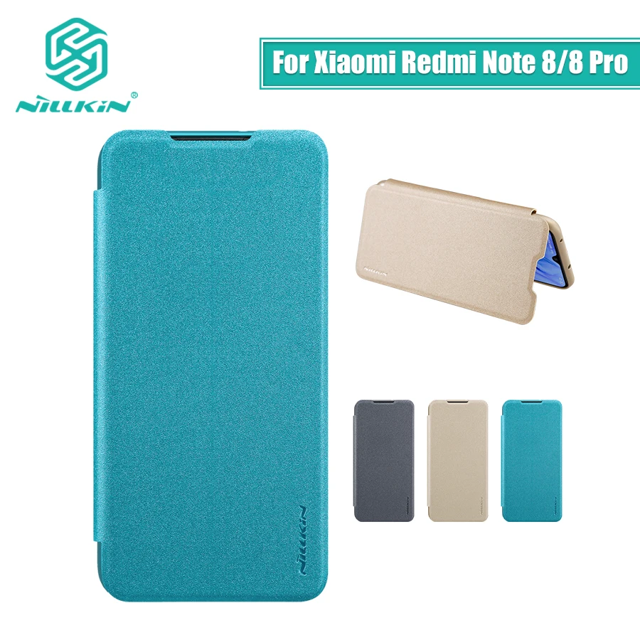 

For Xiaomi Redmi Note 8 Pro case cover 6.53'' NILLKIN for xiaomi redmi note 8 case cover 6.3'' Sparkle flip cover PC back cover