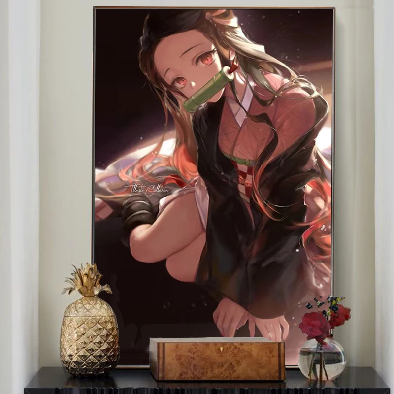 

paint by number art painting by numbers Hand-painted ghost blade knife home background wall corridor decorative painting