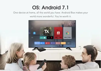 

TX9S Smart 2.4GHz Android 7.1 TV Box Media Player 4K HD 750 MHz Amlogic 2G/8G HD network player eight-core S912 Android TV BOX